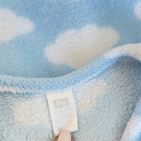 Hudson Baby Unisex Cloud Print Plush Sleeping Bag, Sack, Blanket 18-24 Months - Picture 4 of 4